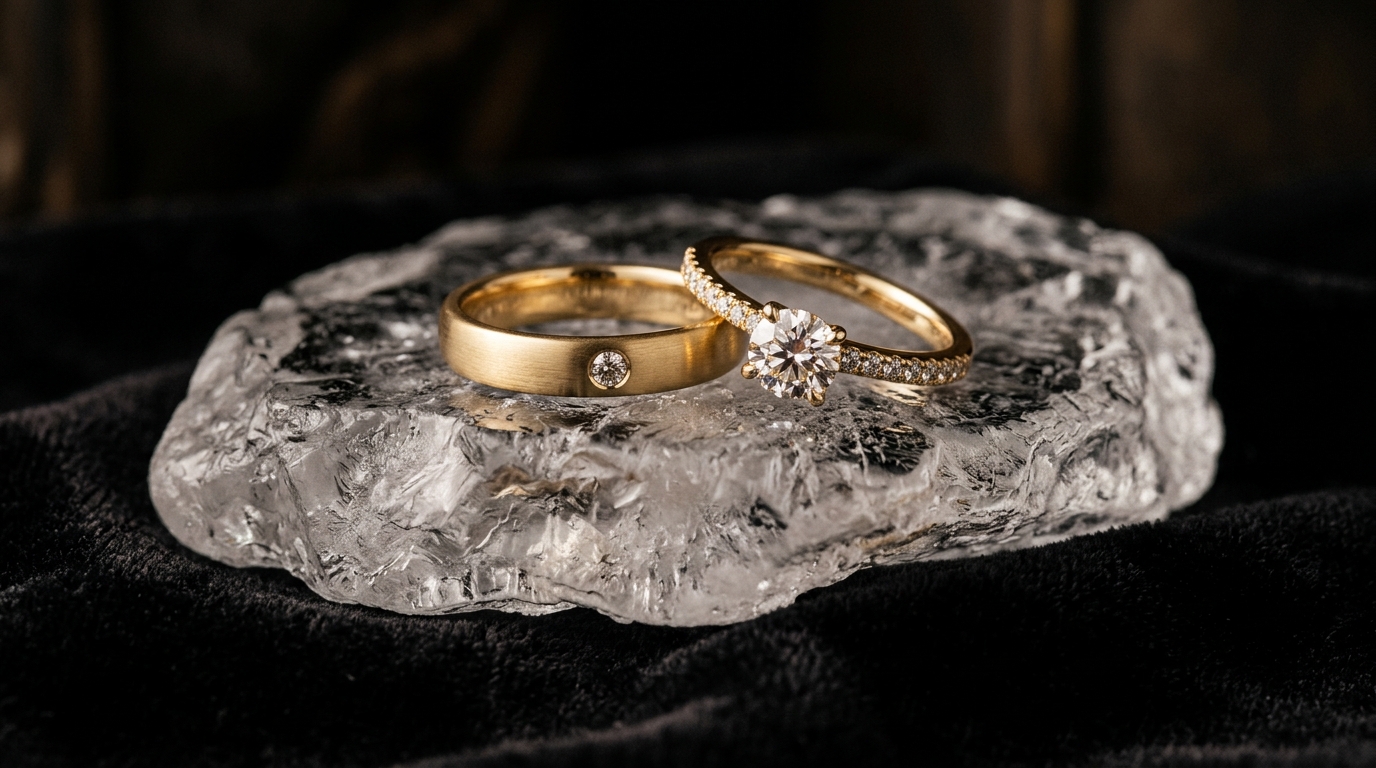 Парные обручальные кольца с якутскими бриллиантами: 5 идей гармонии