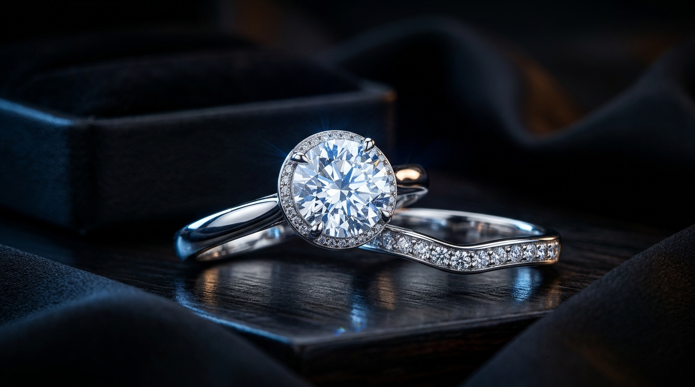 Обручальные кольца с якутскими бриллиантами в белом золоте: новая классика