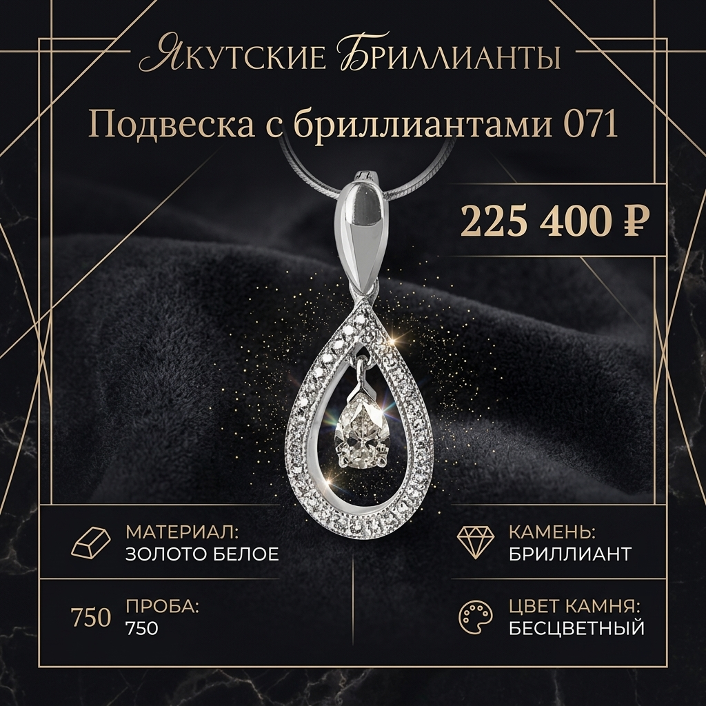 Подвеска с бриллиантами 071