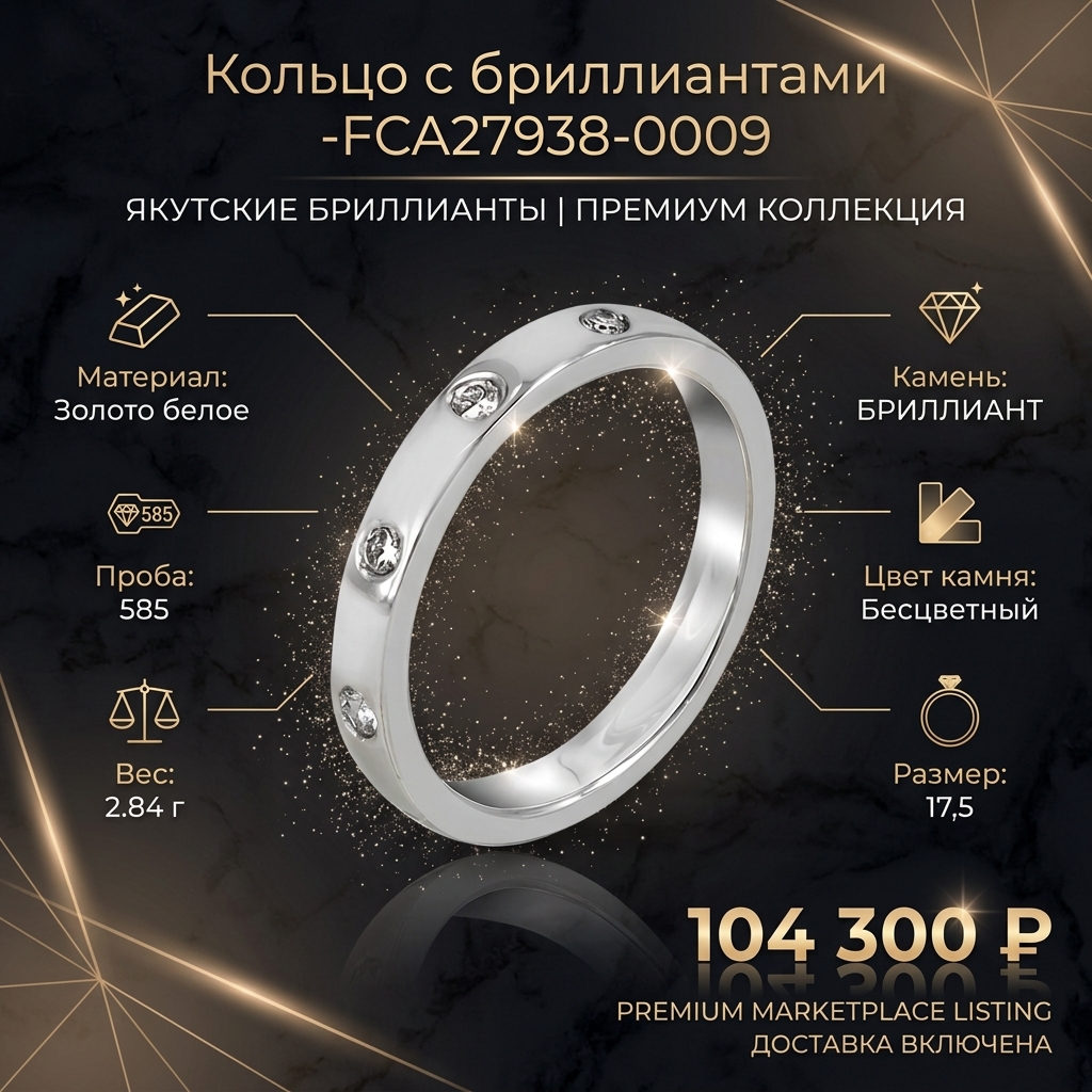 Кольцо с бриллиантами -FCA27938-0009